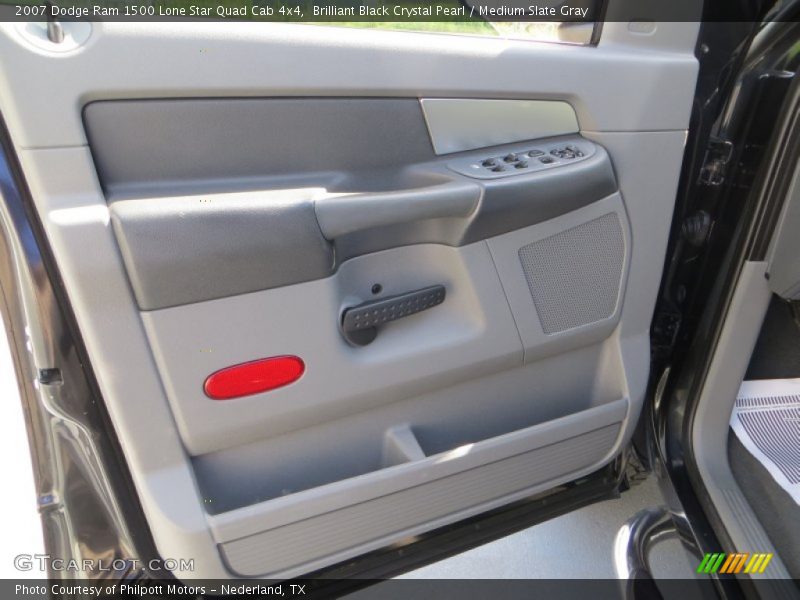 Brilliant Black Crystal Pearl / Medium Slate Gray 2007 Dodge Ram 1500 Lone Star Quad Cab 4x4