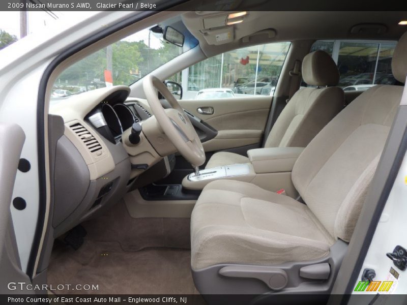 Glacier Pearl / Beige 2009 Nissan Murano S AWD