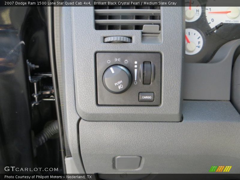 Brilliant Black Crystal Pearl / Medium Slate Gray 2007 Dodge Ram 1500 Lone Star Quad Cab 4x4