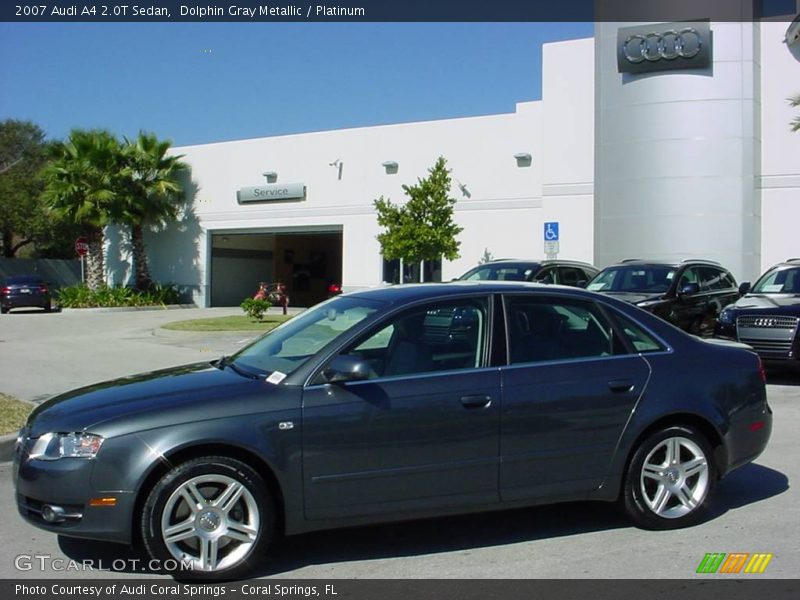Dolphin Gray Metallic / Platinum 2007 Audi A4 2.0T Sedan