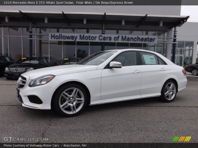 Polar White / Silk Beige/Espresso Brown 2014 Mercedes-Benz E 350 4Matic Sport Sedan