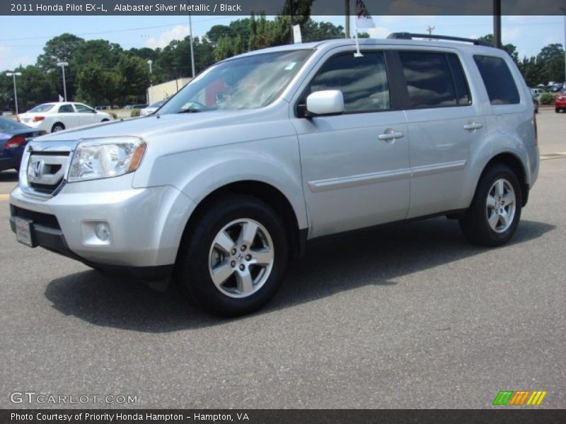 Alabaster Silver Metallic / Black 2011 Honda Pilot EX-L