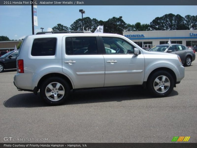 Alabaster Silver Metallic / Black 2011 Honda Pilot EX-L