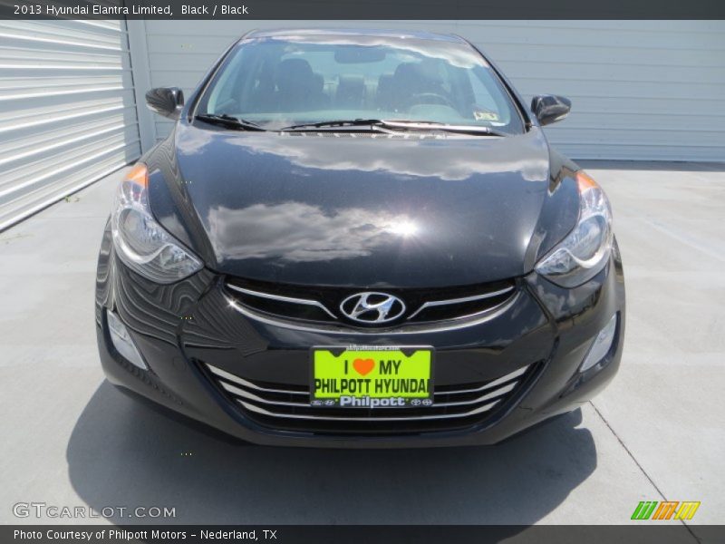 Black / Black 2013 Hyundai Elantra Limited