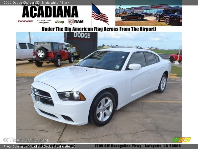 Bright White / Black 2011 Dodge Charger SE