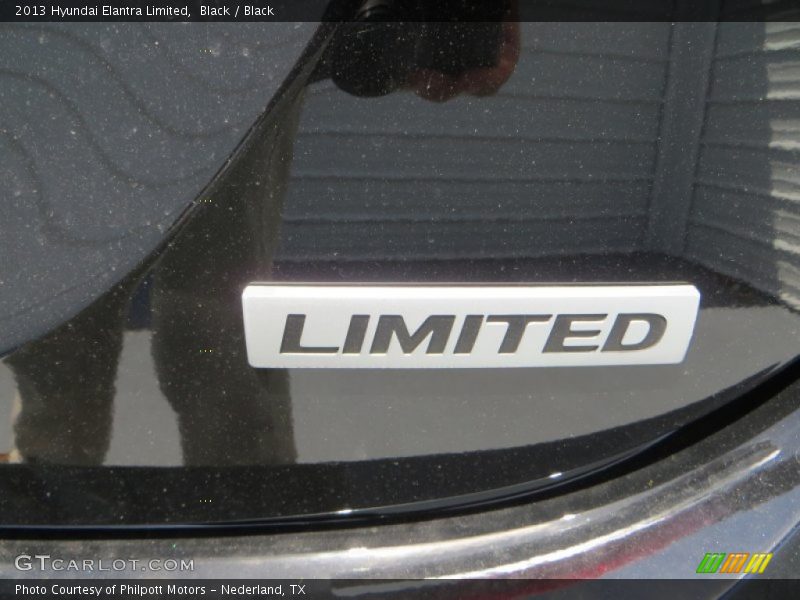 Black / Black 2013 Hyundai Elantra Limited