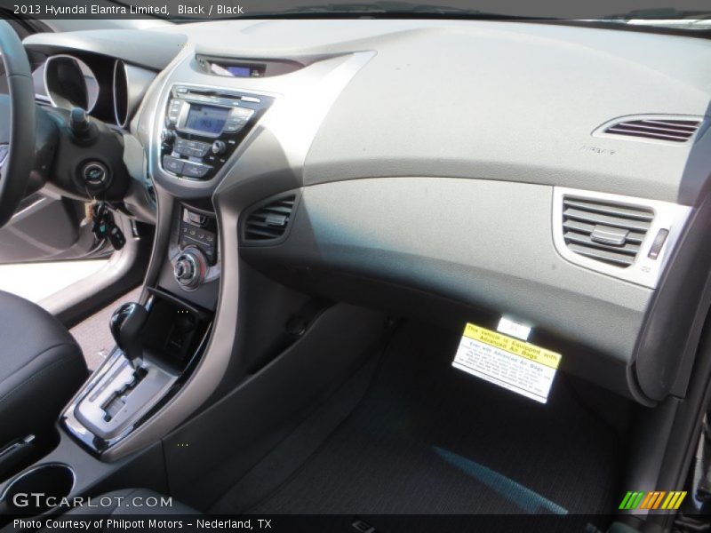 Black / Black 2013 Hyundai Elantra Limited