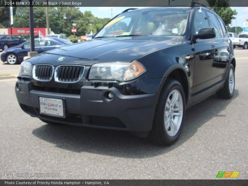 Jet Black / Sand Beige 2004 BMW X3 3.0i