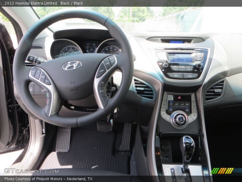 Black / Black 2013 Hyundai Elantra Limited