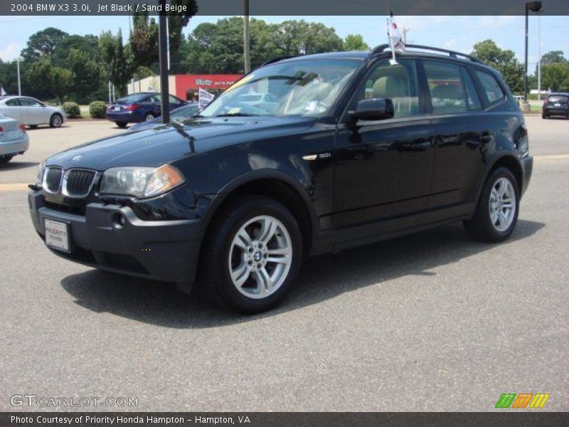 Jet Black / Sand Beige 2004 BMW X3 3.0i