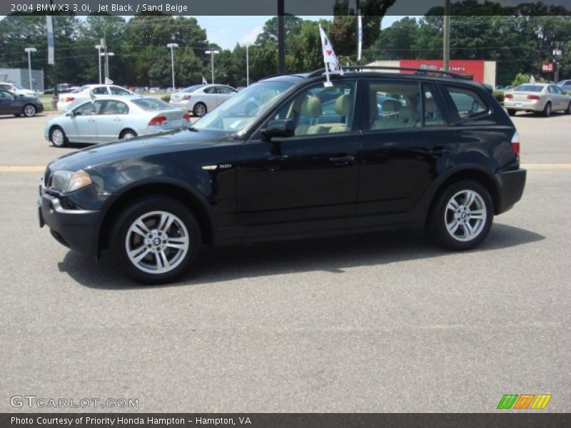 Jet Black / Sand Beige 2004 BMW X3 3.0i