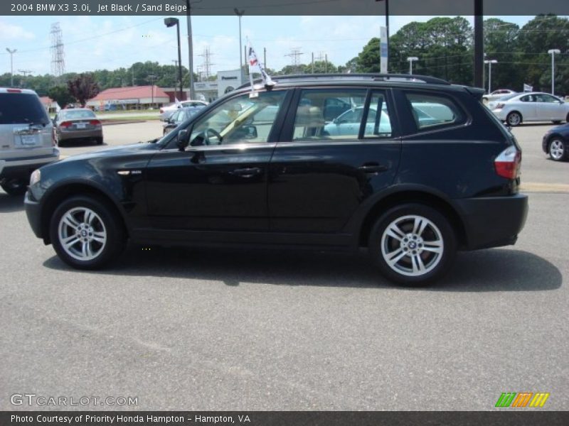 Jet Black / Sand Beige 2004 BMW X3 3.0i