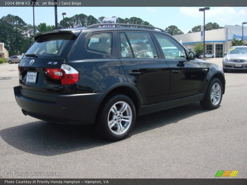 Jet Black / Sand Beige 2004 BMW X3 3.0i