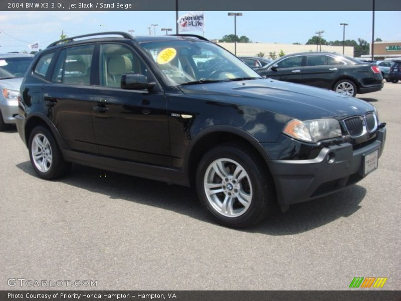 Jet Black / Sand Beige 2004 BMW X3 3.0i