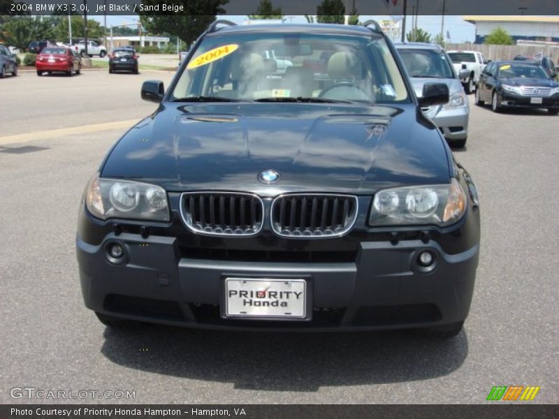 Jet Black / Sand Beige 2004 BMW X3 3.0i