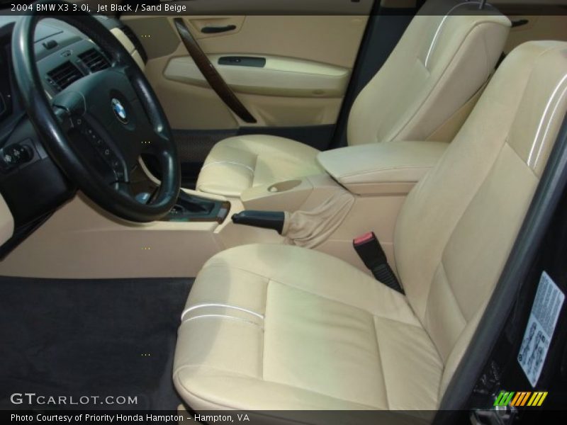 Jet Black / Sand Beige 2004 BMW X3 3.0i