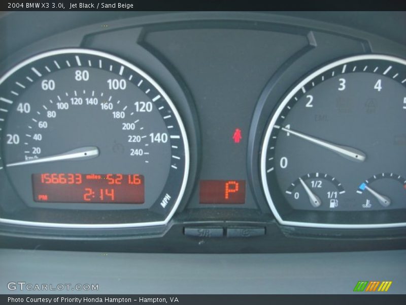 Jet Black / Sand Beige 2004 BMW X3 3.0i