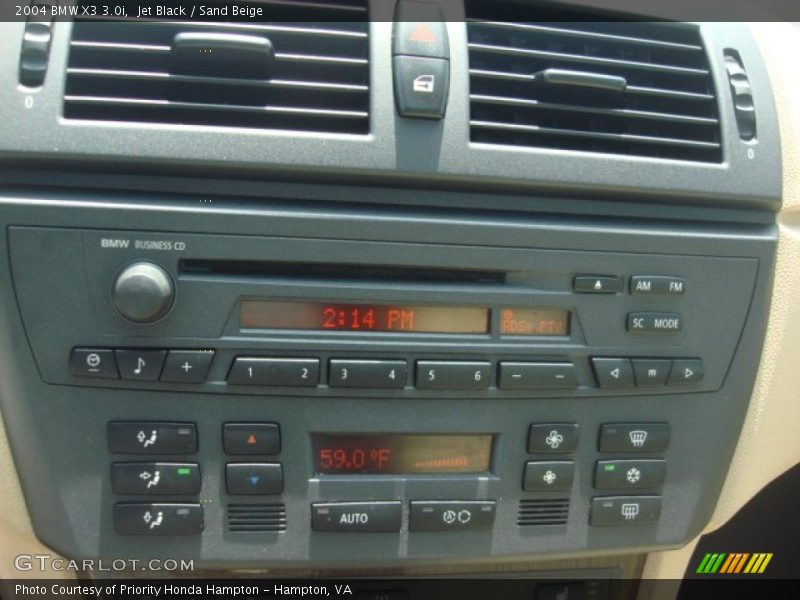 Jet Black / Sand Beige 2004 BMW X3 3.0i