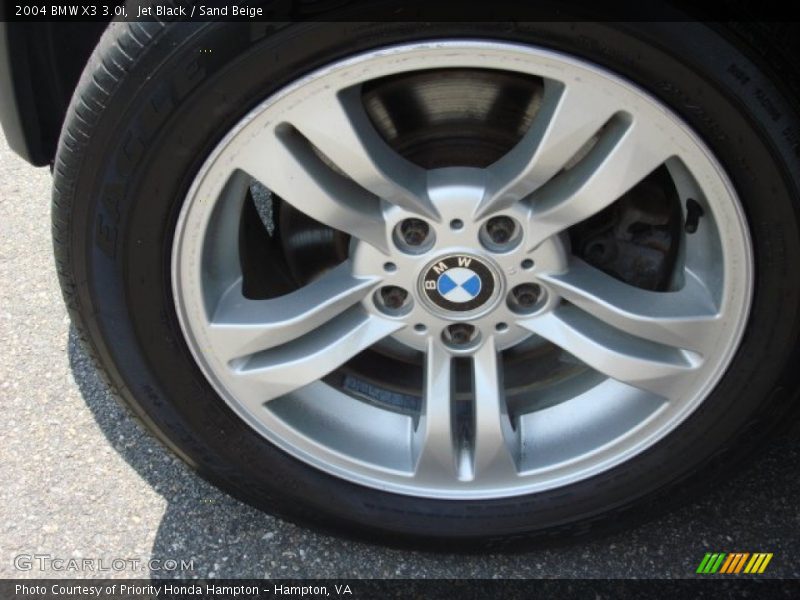 Jet Black / Sand Beige 2004 BMW X3 3.0i