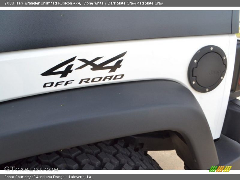 Stone White / Dark Slate Gray/Med Slate Gray 2008 Jeep Wrangler Unlimited Rubicon 4x4