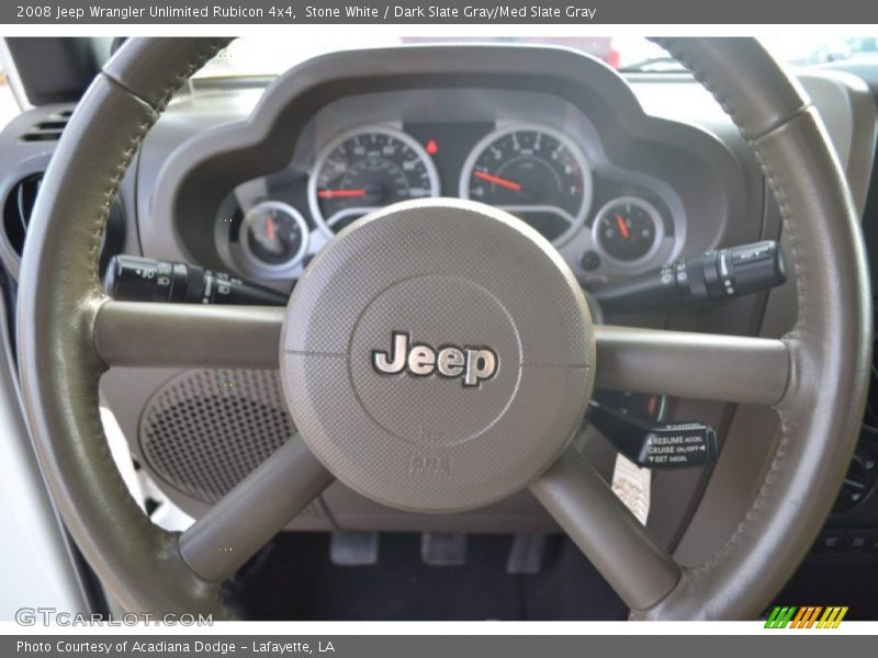 Stone White / Dark Slate Gray/Med Slate Gray 2008 Jeep Wrangler Unlimited Rubicon 4x4