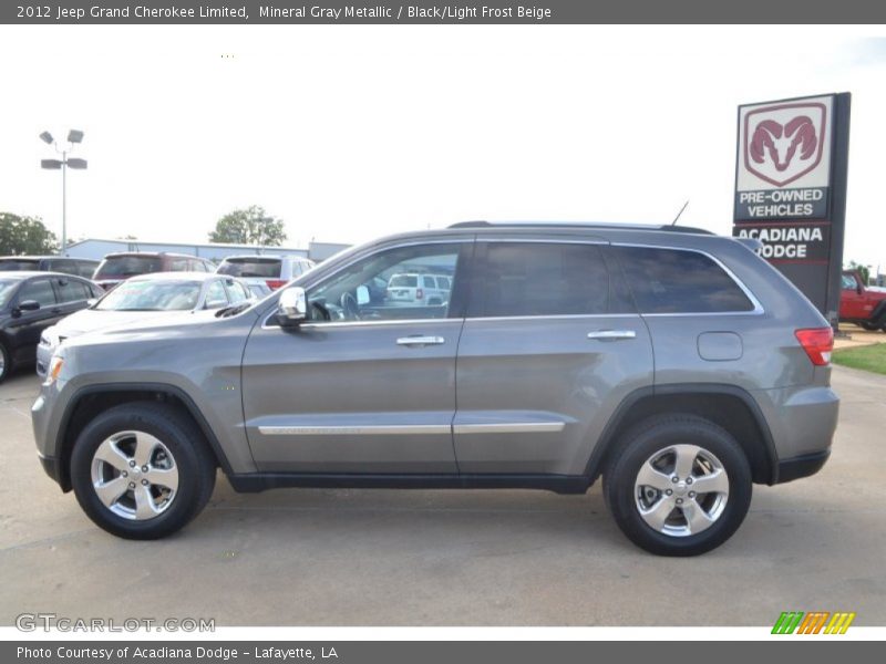 Mineral Gray Metallic / Black/Light Frost Beige 2012 Jeep Grand Cherokee Limited