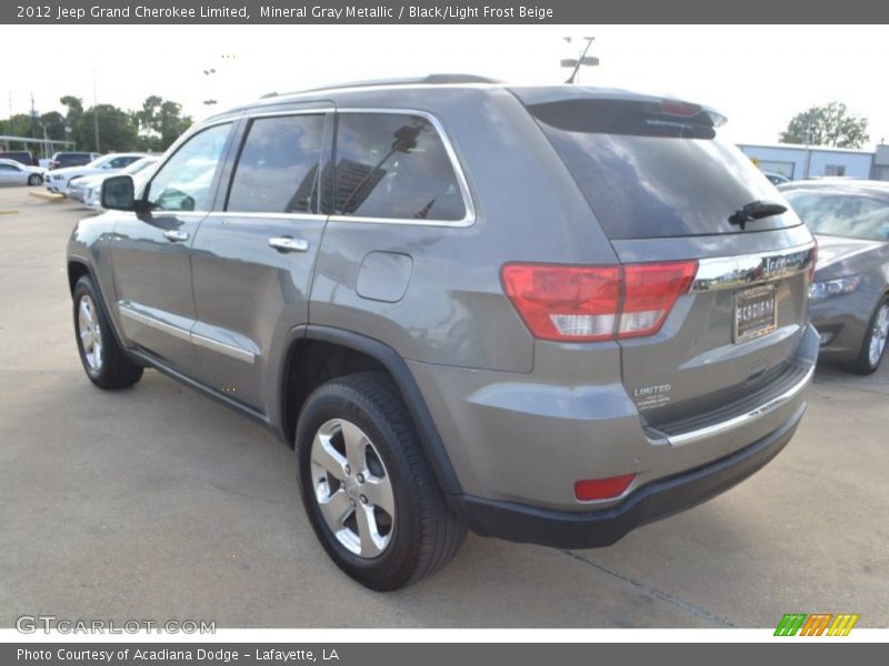 Mineral Gray Metallic / Black/Light Frost Beige 2012 Jeep Grand Cherokee Limited