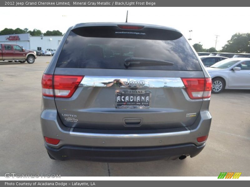 Mineral Gray Metallic / Black/Light Frost Beige 2012 Jeep Grand Cherokee Limited