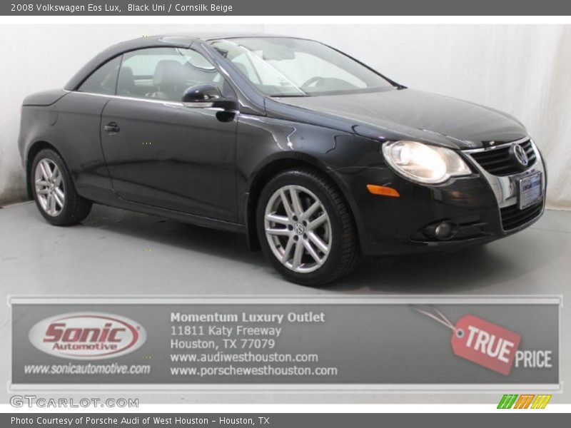 Black Uni / Cornsilk Beige 2008 Volkswagen Eos Lux