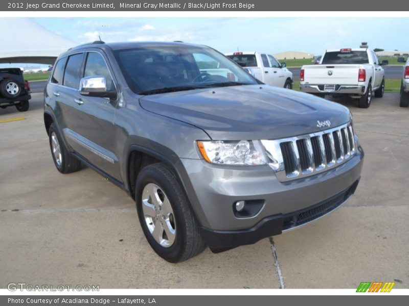 Mineral Gray Metallic / Black/Light Frost Beige 2012 Jeep Grand Cherokee Limited