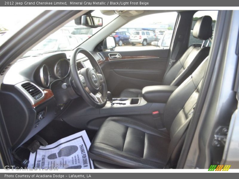 Mineral Gray Metallic / Black/Light Frost Beige 2012 Jeep Grand Cherokee Limited