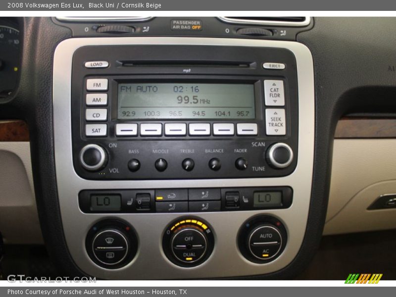 Black Uni / Cornsilk Beige 2008 Volkswagen Eos Lux