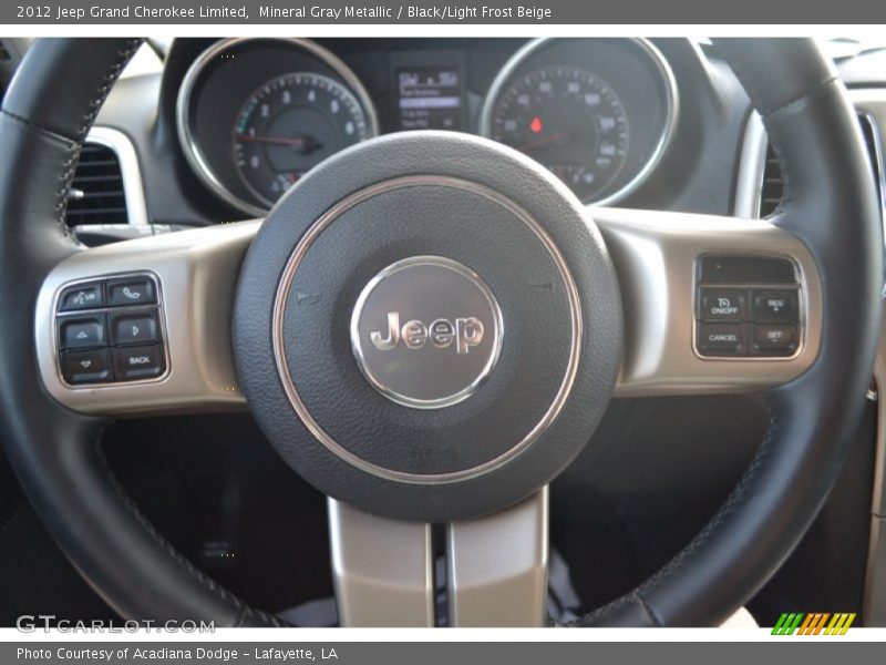 Mineral Gray Metallic / Black/Light Frost Beige 2012 Jeep Grand Cherokee Limited