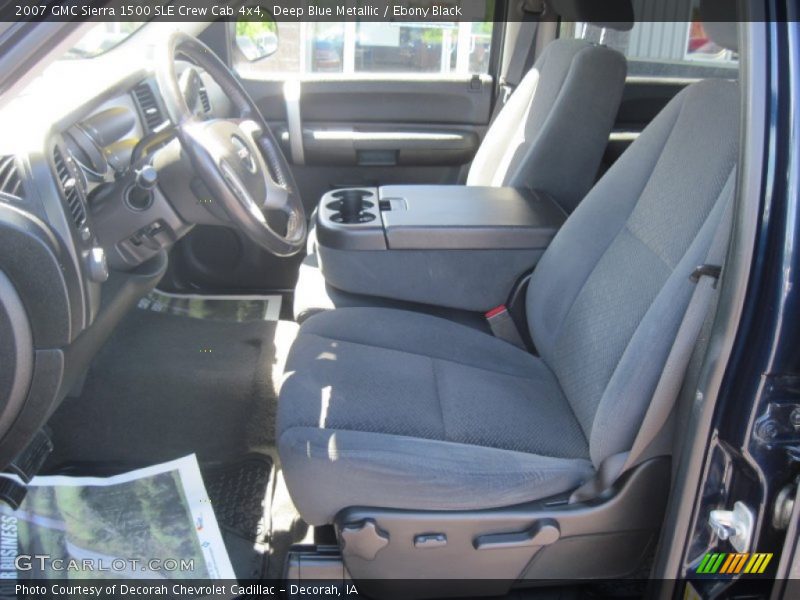 Deep Blue Metallic / Ebony Black 2007 GMC Sierra 1500 SLE Crew Cab 4x4