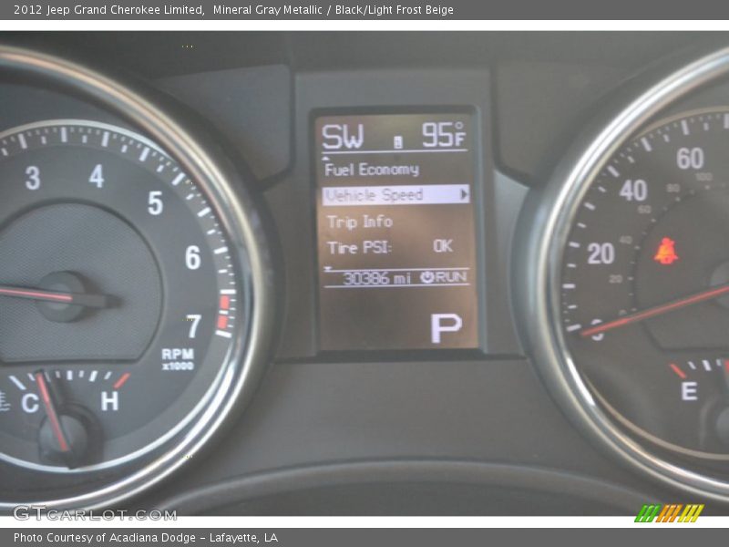 Mineral Gray Metallic / Black/Light Frost Beige 2012 Jeep Grand Cherokee Limited