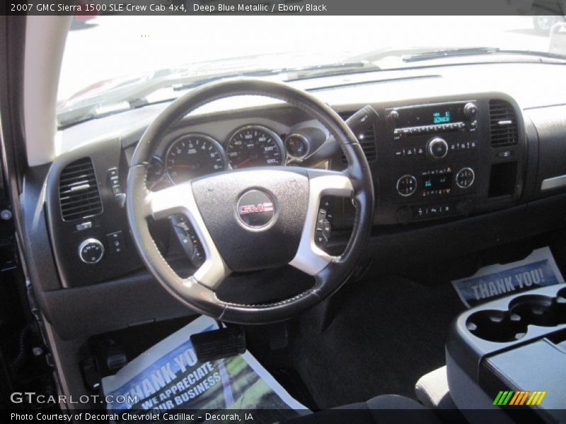 Deep Blue Metallic / Ebony Black 2007 GMC Sierra 1500 SLE Crew Cab 4x4