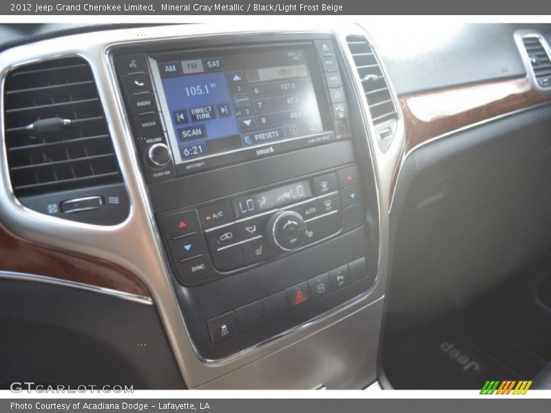 Mineral Gray Metallic / Black/Light Frost Beige 2012 Jeep Grand Cherokee Limited