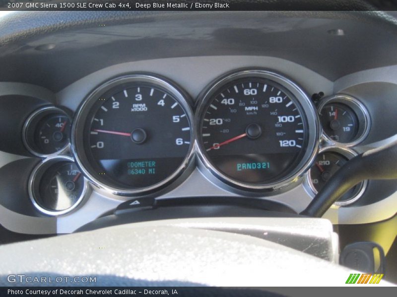 Deep Blue Metallic / Ebony Black 2007 GMC Sierra 1500 SLE Crew Cab 4x4