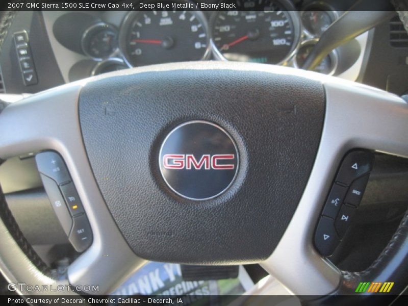 Deep Blue Metallic / Ebony Black 2007 GMC Sierra 1500 SLE Crew Cab 4x4