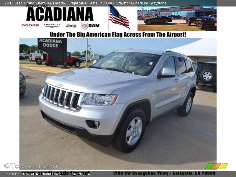 Bright Silver Metallic / Dark Graystone/Medium Graystone 2013 Jeep Grand Cherokee Laredo