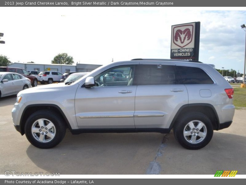 Bright Silver Metallic / Dark Graystone/Medium Graystone 2013 Jeep Grand Cherokee Laredo