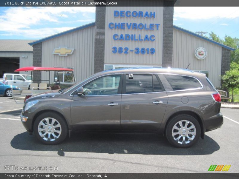 Cocoa Metallic / Cashmere/Cocoa 2011 Buick Enclave CXL AWD