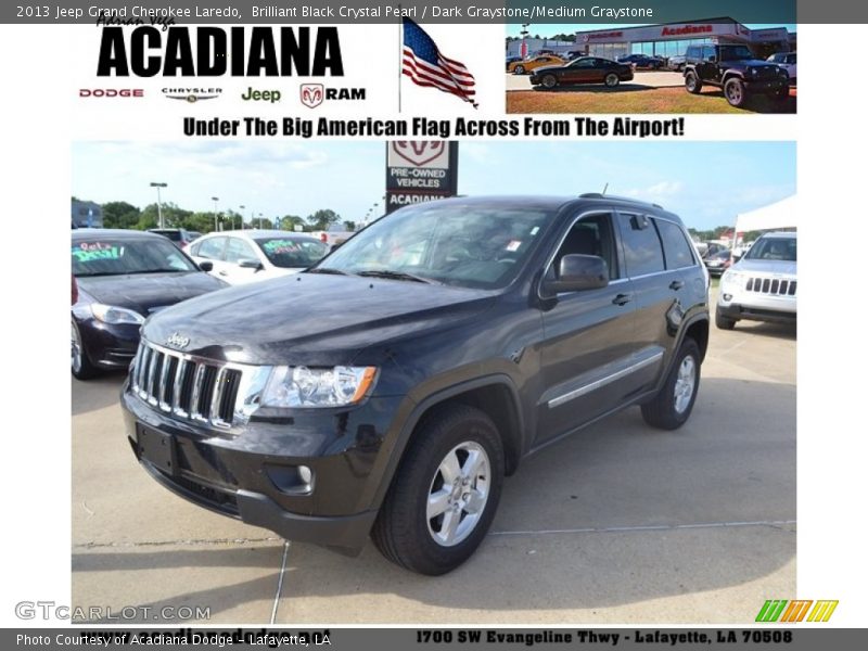 Brilliant Black Crystal Pearl / Dark Graystone/Medium Graystone 2013 Jeep Grand Cherokee Laredo