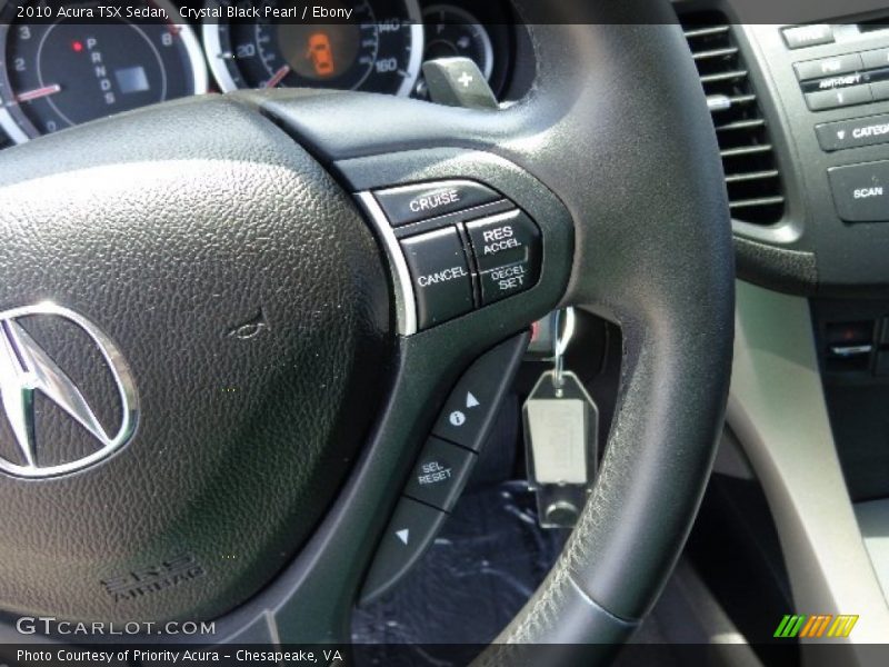 Crystal Black Pearl / Ebony 2010 Acura TSX Sedan