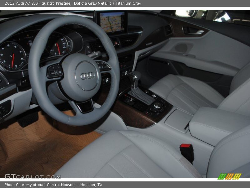 Dakota Gray Metallic / Titanium Gray 2013 Audi A7 3.0T quattro Prestige