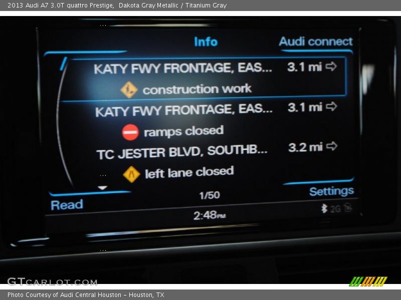Dakota Gray Metallic / Titanium Gray 2013 Audi A7 3.0T quattro Prestige