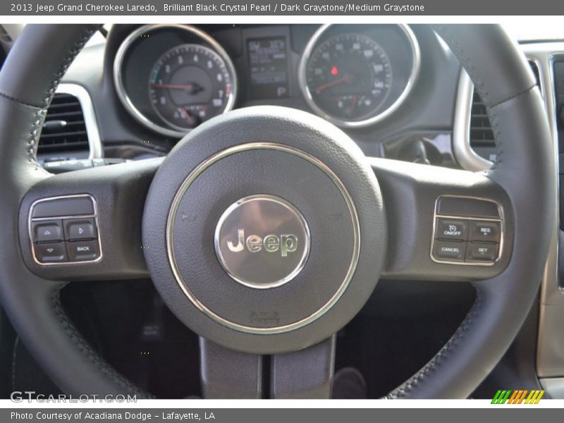 Brilliant Black Crystal Pearl / Dark Graystone/Medium Graystone 2013 Jeep Grand Cherokee Laredo