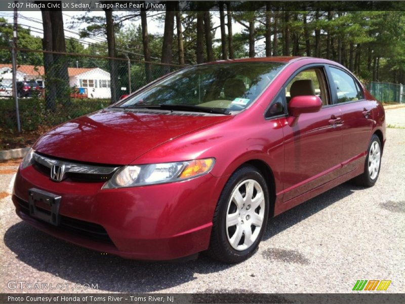 Tango Red Pearl / Ivory 2007 Honda Civic LX Sedan