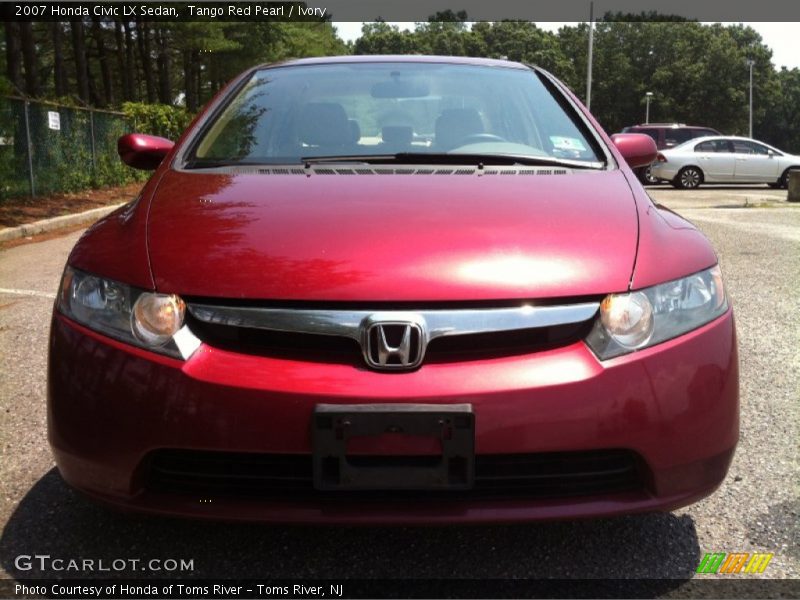 Tango Red Pearl / Ivory 2007 Honda Civic LX Sedan