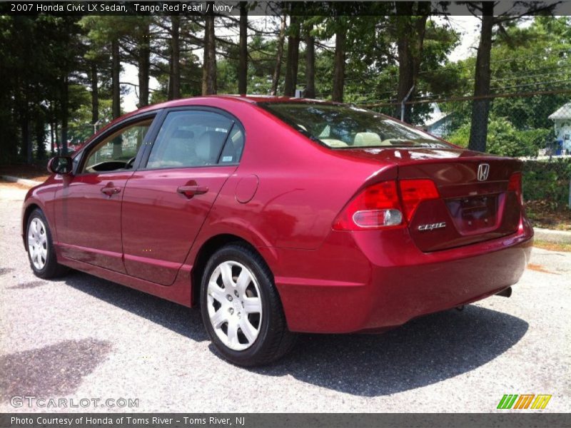 Tango Red Pearl / Ivory 2007 Honda Civic LX Sedan